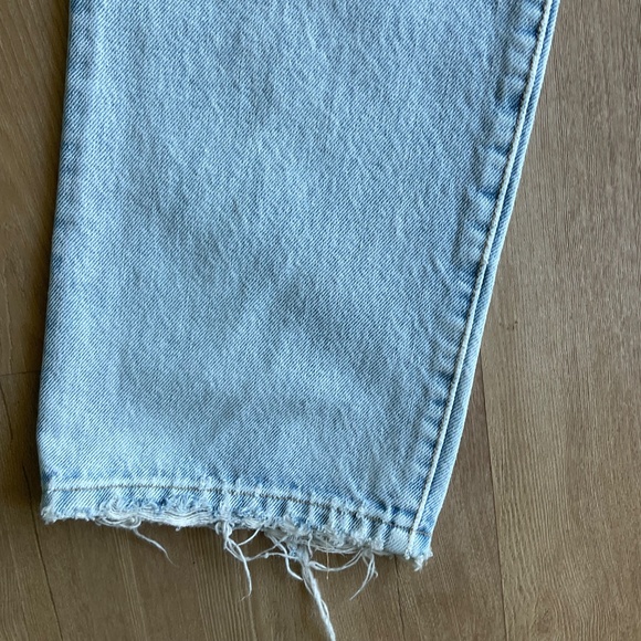 Leviβs Embroidered 501 Made & Crafted Straight denim jeans Boho free people 27 - Picture 3 of 15